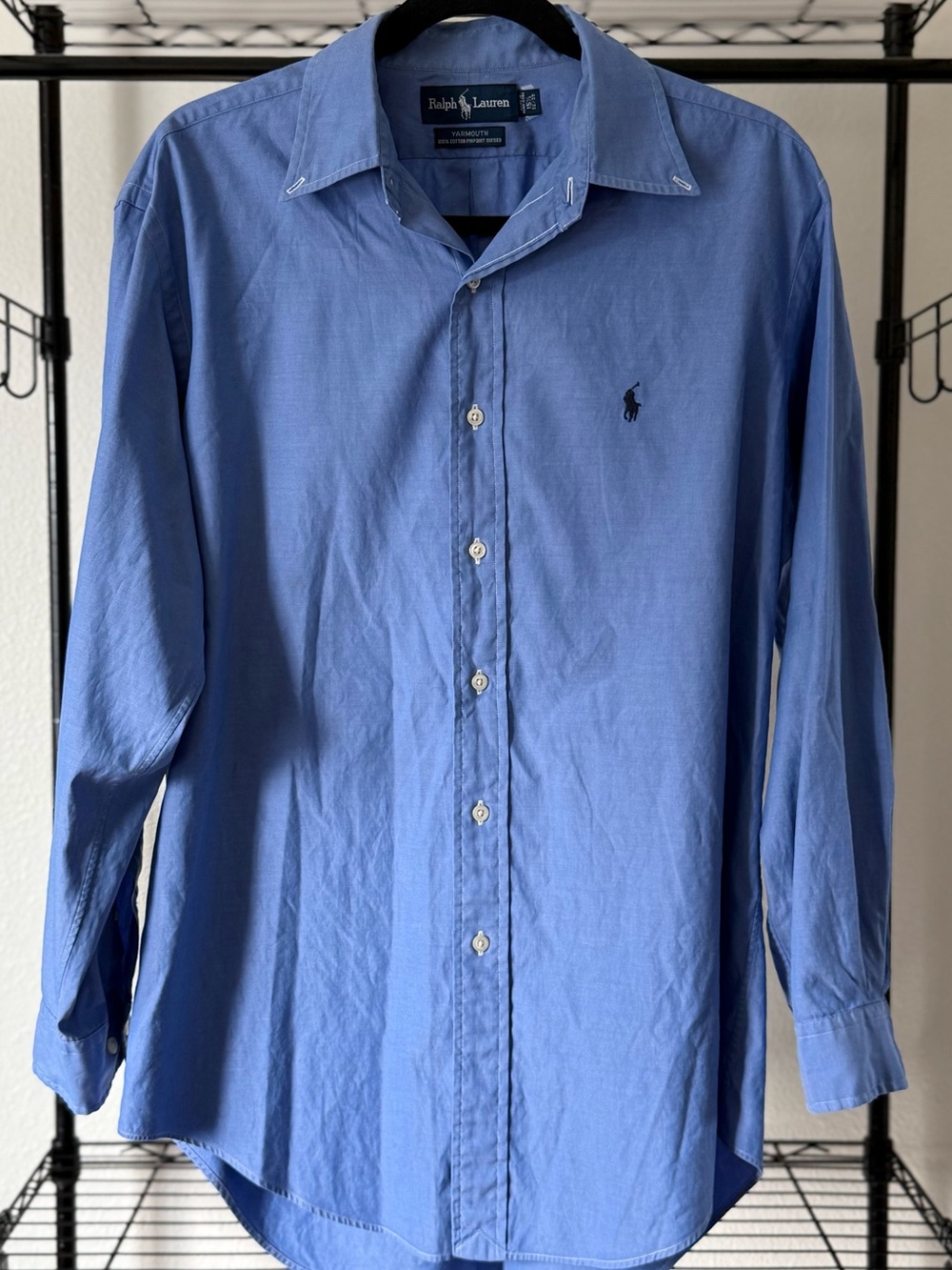 Ralph Lauren Men's Light Blue Button-Down Dress Shirt